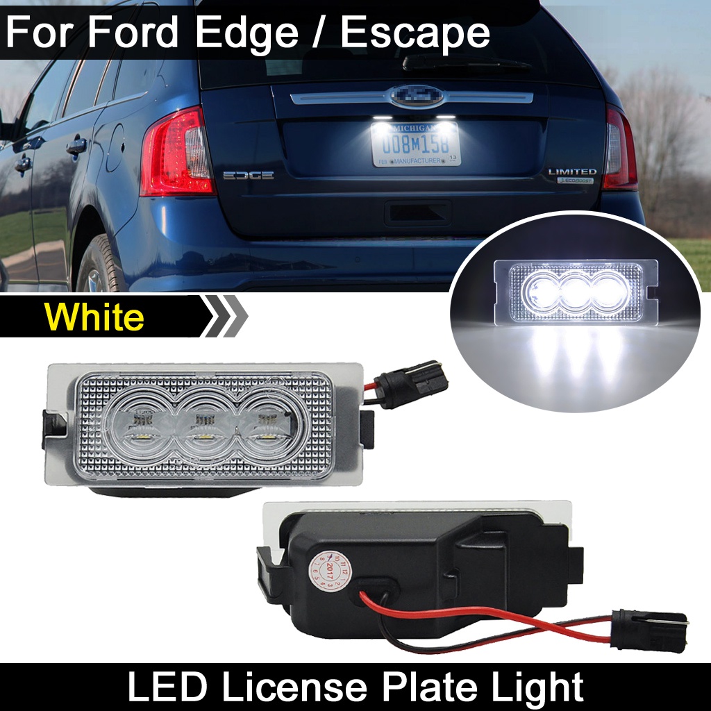 2pcs Lampu Plat Nomor LED Putih Untuk Ford Edge 2007-2014 Escape 2008-2012 Untuk Mercury Mariner 2008-2011