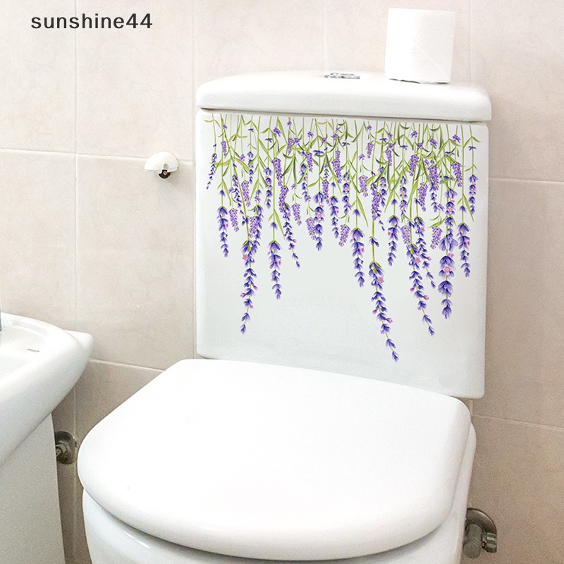 Sunshine 1PC Bunga Burung Toilet Stiker WC Self Adhesive Paings Removable Kamar Mandi Decal Hias Dekorasi Ruangan Stiker Dinding ID