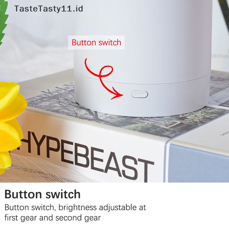 Tastetasty Sunflowers Lampu Meja LED Simulasi Bunga Lampu Malam USB Rechargeable.