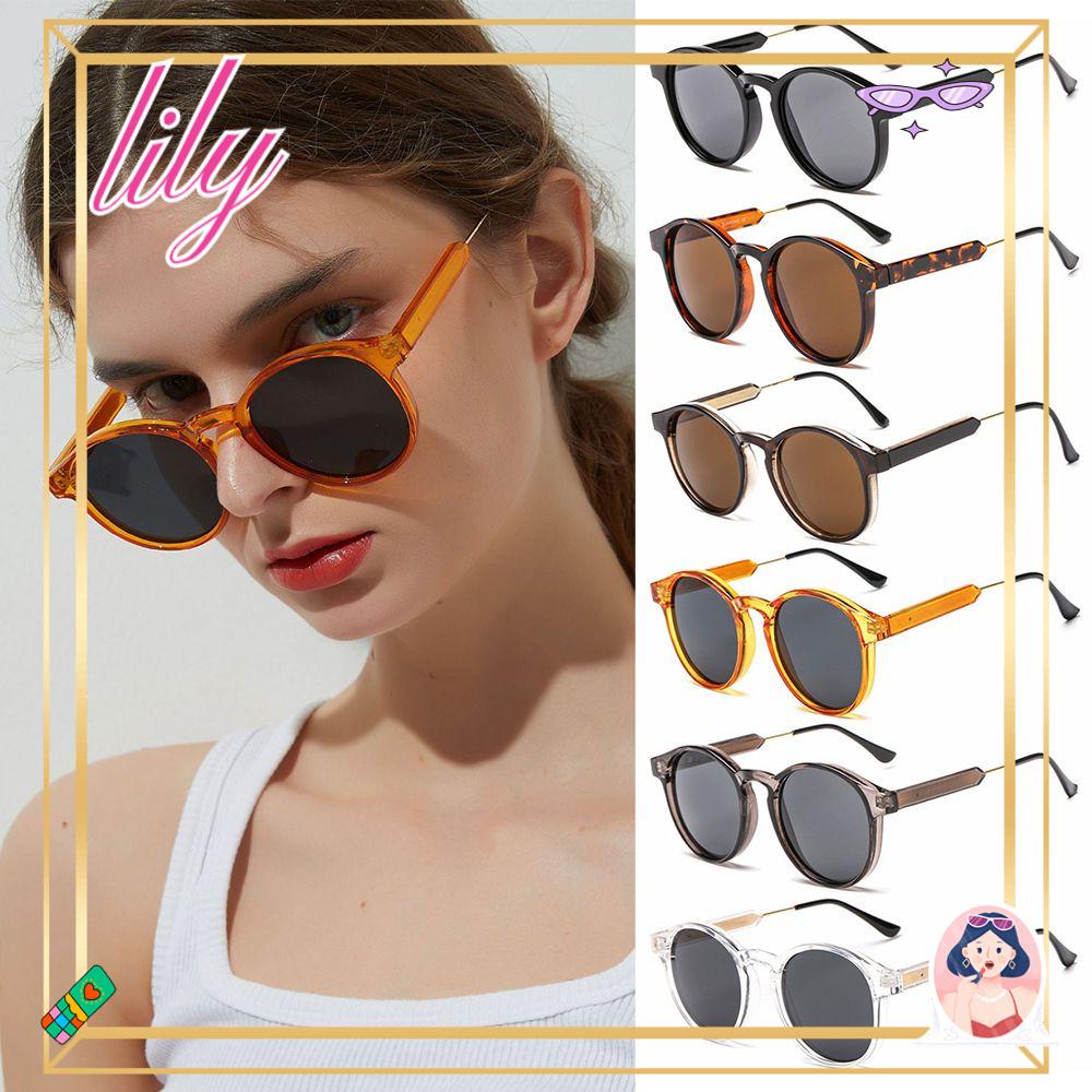 Lily Kacamata Kotak Fashion Round Eyewear Kacamata Matahari Untuk Wanita Pria