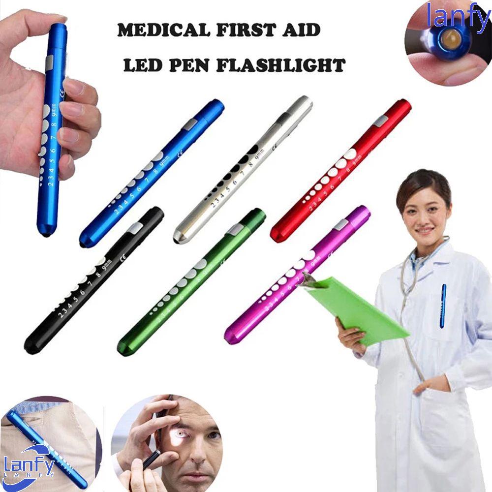 Lanfy Lampu Pen LED Survival Kit Otoscope Kerja Inspeksi Saku Klip Multi Fungsi Dokter Perawat Pulpen