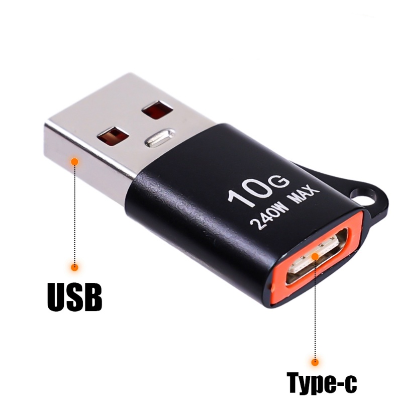 Baru 240W USB3.0 OTG Ke Tipe C Adaptor Transfer Data Compact Type C Female to USB Male Converter Fast Charging Adapter