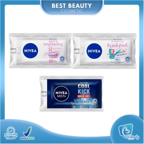 ★ BB ★ Deodorant Sachet Nivea Men Ice Cool | Hijab Fresh | Extra Brightening | Deo Lotion 9ml