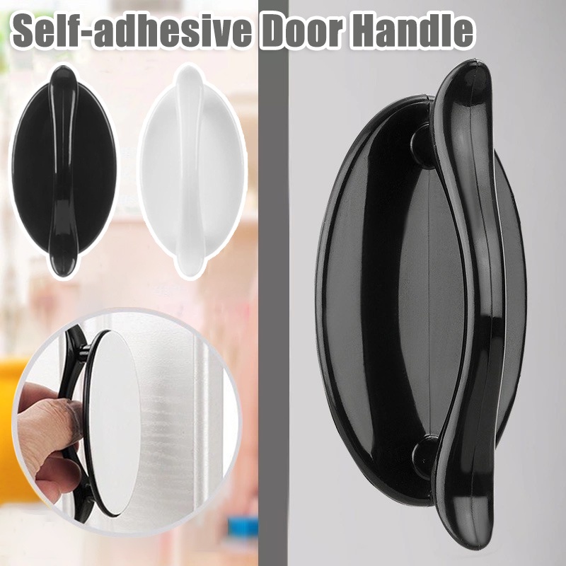 [Unggulan] Modern Minimalis Self-adhesive Handle Pintu Lemari Serbaguna Laci Tempel Knob Lemari Kulkas Jendela Tambahan Penarik Aksesoris Furniture