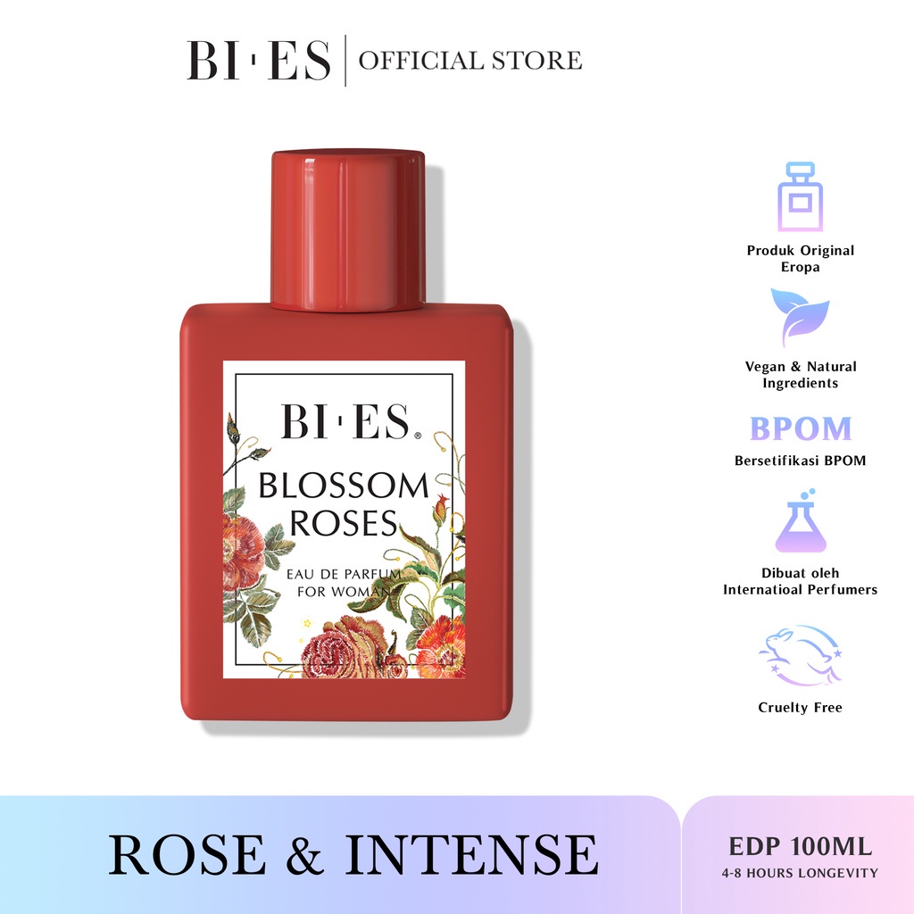 ❤ MEMEY ❤ BIES Bi.Es Blossom Roses Parfum Wanita EDP 100ml