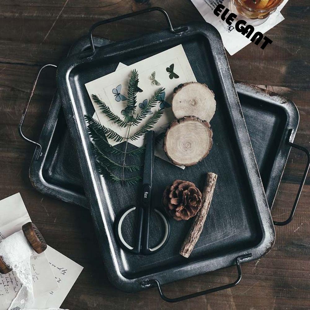 [Elegan] Nampan Penyimpanan Unik Retro Buah Dapur Dekorasi Rumah Fotografi Props Piring Roti