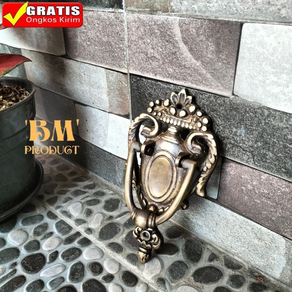 Ketukan Pintu Rumah Kuningan Antik Bel Ketukan Pintu 014 Bel Pintu Kuningan Door Knocker