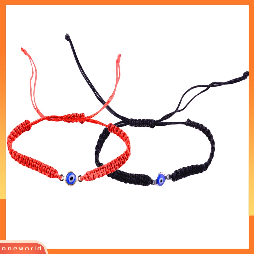 [EONE] Gelang Braided Unbreakable All-matched Wear Resistant Eye Bead Charm Bracelet Untuk Unisex