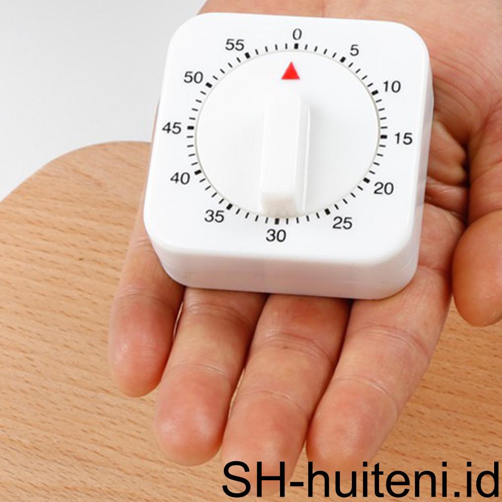 Timer Dapur Persegi Waktu Mekanik 60jam Pengingat Waktu Memasak Siswa Menit