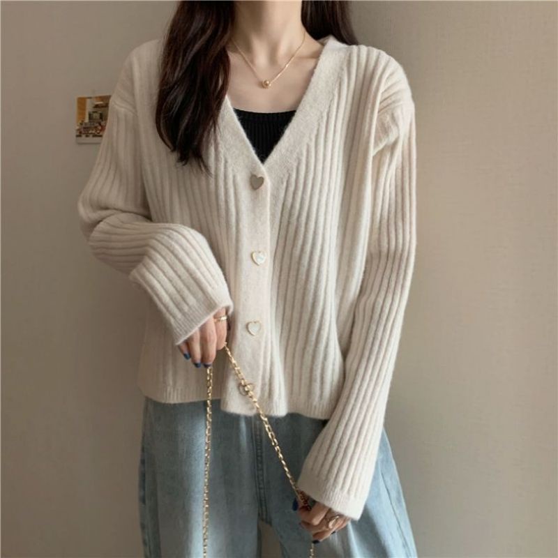 IMPORT WOMAN KNIT STRIPES CARDIGAN KARDIGAN RAJUT WANITA KOREAN STYLE IMPOR OUTER