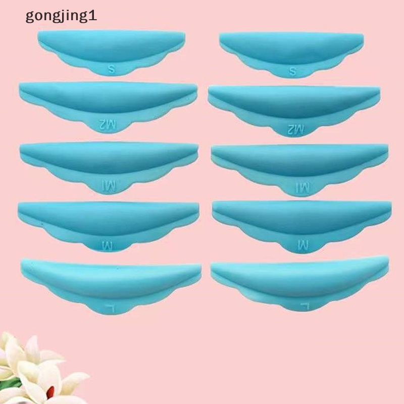 Ggg 5pasang Lash Lift Lifg Curlers Curl Silicone Shields Pads Hijau Reusable ID