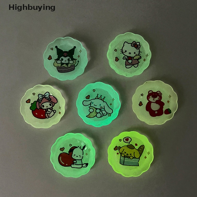 Hbid 10pcs Kawaii Anime Kartun Sanrios Bentuk Piring DIY Mini Plate Resin Miniatur Kerajinan Telepon Shell Patch Aksesoris Rambut Mainan Anak Glory