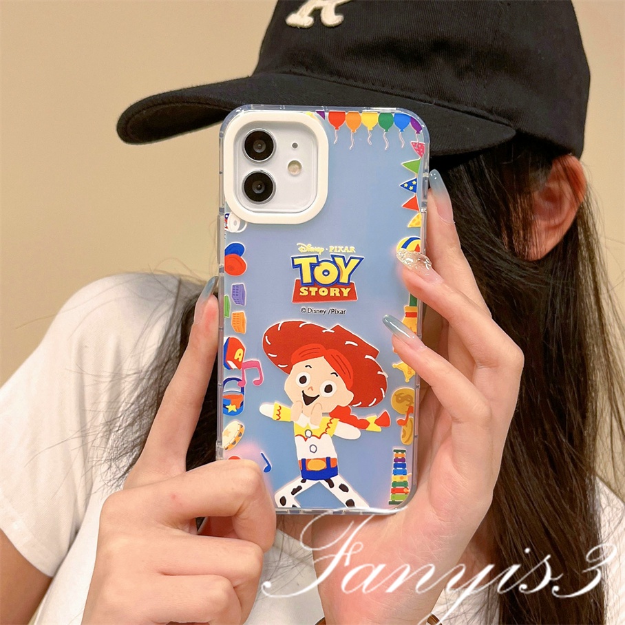 Compatible For IPhone 14 13 12 11 Pro Max X XR Xs Max 8 7 Plus SE 2020 Kompatibel Untuk Toy Story Kartun IMD Laser Gradiasi Ponsel Case TPU Lembut Shockproof Cover Pelindung