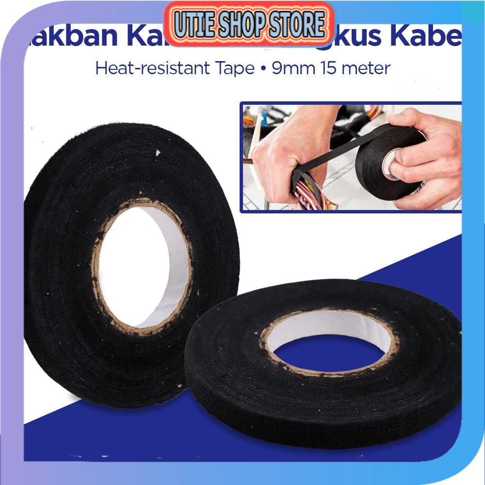 

UTIE STORE - Bisturizer Lakban Kain Pembungkus Kabel Tape Heat-resistant 9mm 15M - TF12