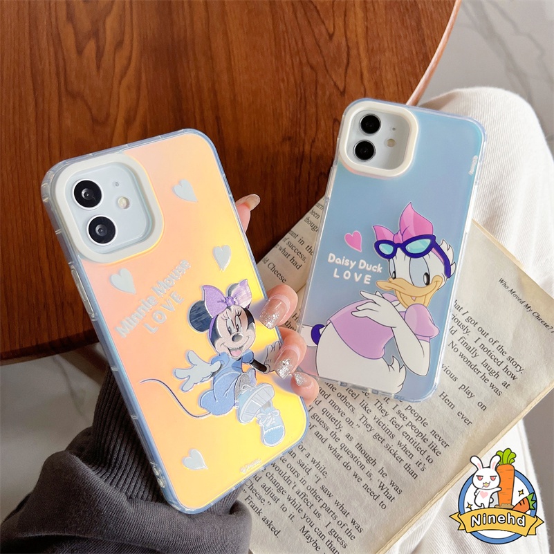 IPHONE Casing Kompatibel Untuk Iphone14 13 12 11 Pro Max X Xr Xs Max8 7 6 Plus SE Kartun Nini Berubah Warna Laser Casing Ponsel Kreatif Lapisan Ganda Dicetak Ultra Tipis Anti Jatuh Hard Case