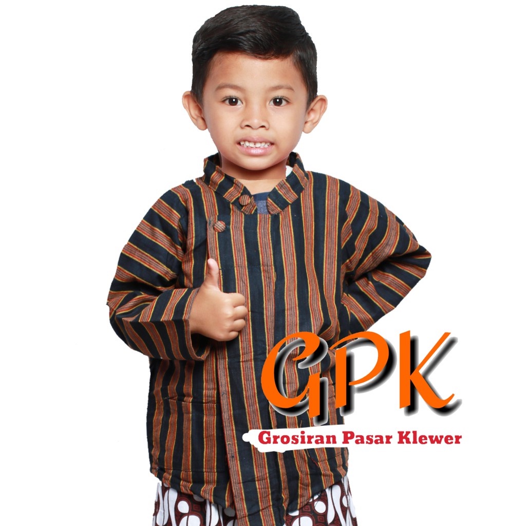 Lurik Baju Surjan Lurik / Baju Lurik Anak Size Lengkap