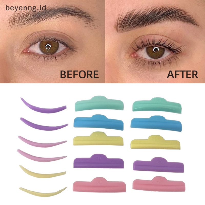 Beyen 3per5 /8Pasang Lash Lift Lifg Curlers Curl Silicone Shields Pads Reusable Perm ID