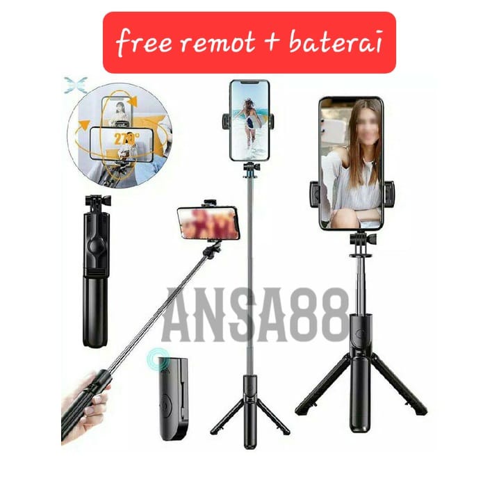 Tongsis S03 tongsis tripod bluetooth 3in1 + remote selfie stick tripod tomsis wireless tripod