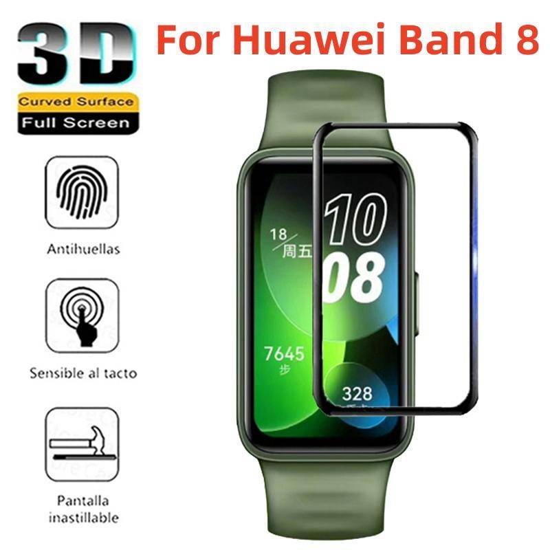 Kaca Tempered Lengkung 3D Untuk huawei band8 Smart Watch Film Pelindung Layar Anti blue light Untuk Kaca huawei band8