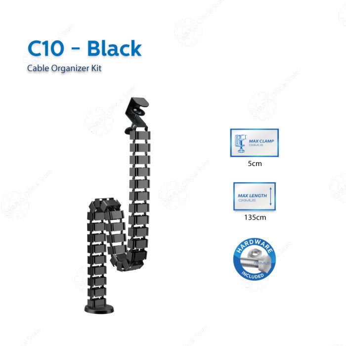 Organizer Kabel Protektor Modular Kabel Management Jepit OXIMUS C10