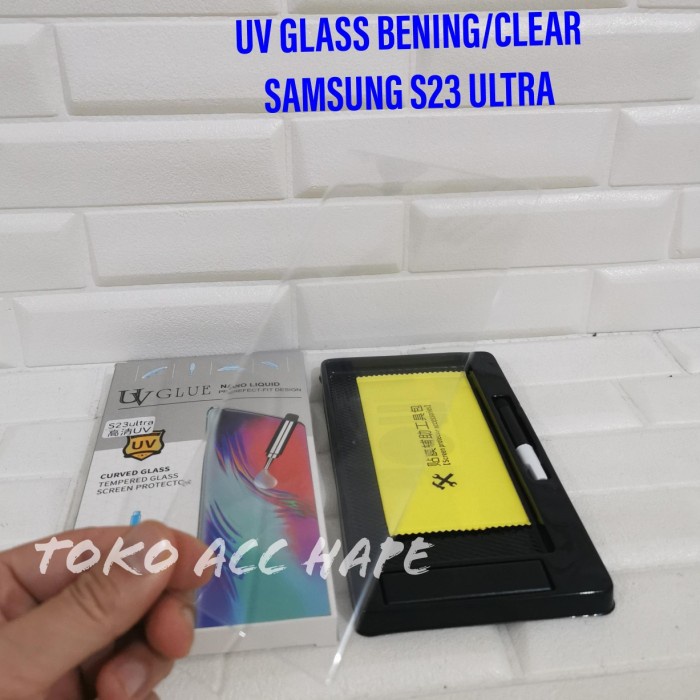 SAMSUNG S23 ULTRA PREMIUM TEMPERED UV GLASS BENING/CLEAR With UV GLUE