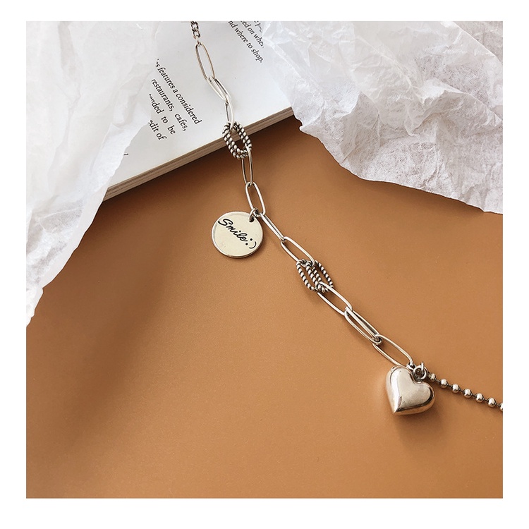 Goldkingdom Fashion Perhiasan Aksesoris Ready Stock Medallion Fashion Sweater Rantai Wanita Cinta Kalung Vintage Thai Silver Niche Design