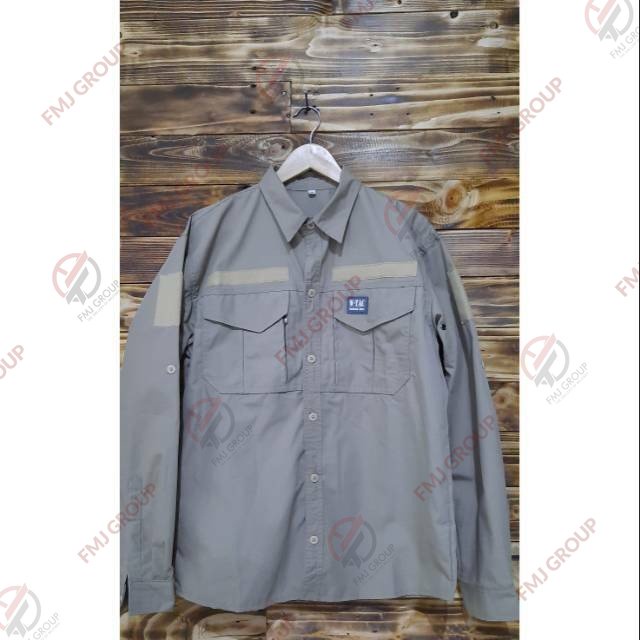 Kemeja tactical outdoor panjang / kemeja panjang pria ripstop kotak