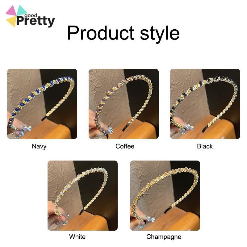 Bando Wanita Premium Diamond Metal Fashion Korea Bandana Mutiara Rambut - PD