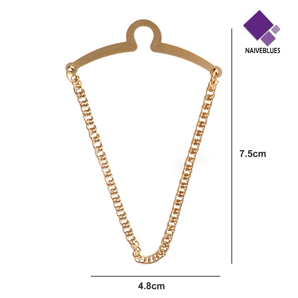 &lt; Naiveblues &gt; Tie Pin All Match Anti Karat Mencegah Kendur Tidak Oksidasi Memperbaiki Pria Tie Tack Clip