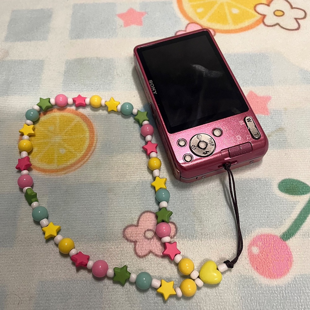 Rantai Telepon Akrilik Bintang Warna-Warni Permen DIY Phone Case Strap Tas Aksesoris Tali Kunci