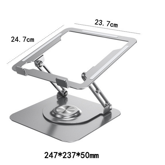 Multifungsi Aluminium Alloy Desktop Rotating Laptop Stand Penyimpanan Dapat Dilipat Stand Ponsel Tablet Stand 10-17 Inch Laptop Portable Foldable Laptop Stand