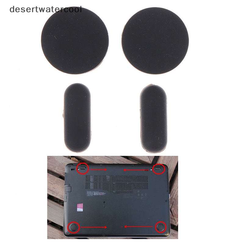 Deid 4pcs Alas Kaki Karet Penutup Bawah Laptop Untuk Hp840 745 820 725 850 755 G3 G4 Martijn