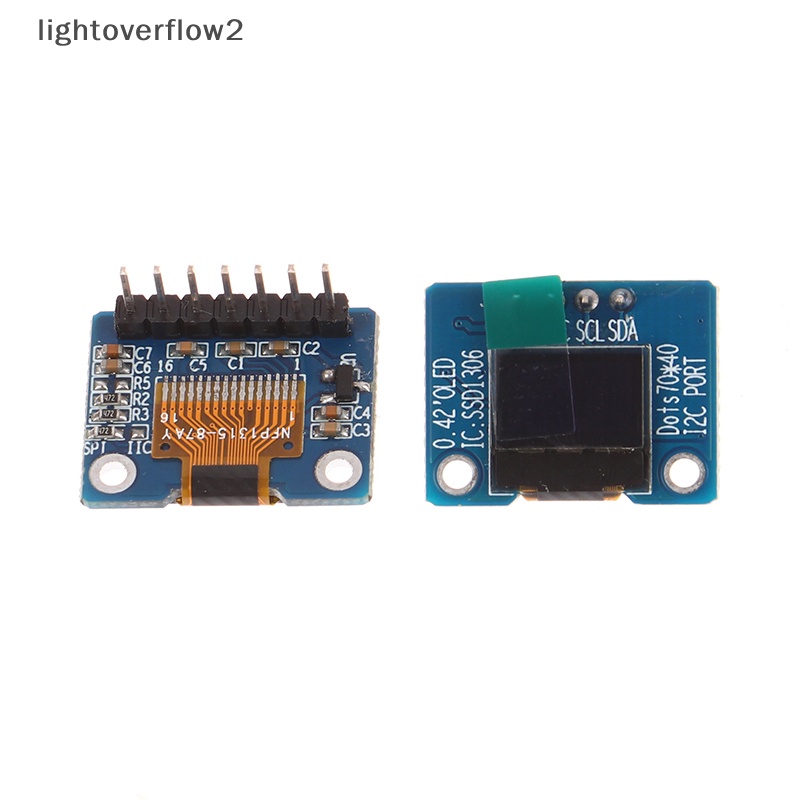 [lightoverflow2] 0.42 &quot;0.42 Inch Putih OLED Display LCD Modul 72X40 Layar Serial Warna Putih I2C IIC/SPI Interface SSD1306 72 * 40 [ID]