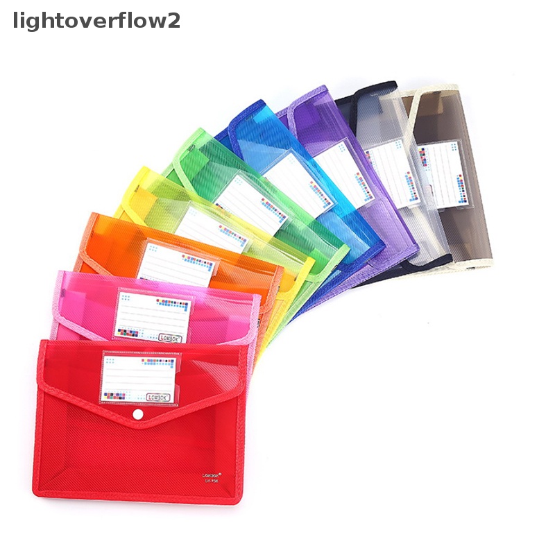 [lightoverflow2] A4 File Folder Stationery Storage Folder Tahan Air File Organizer Folder PP Bag Portfolio Paper Storage Organizers Kantor [ID]