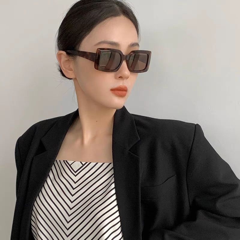 Vintage Square Frame Candy Color Sun Glasses/Kacamata Perlindungan UV Hip-Hop Populer Keren/Kacamata Pria Wanita Fashion Trendy Untuk Mengemudi Perjalanan Memancing