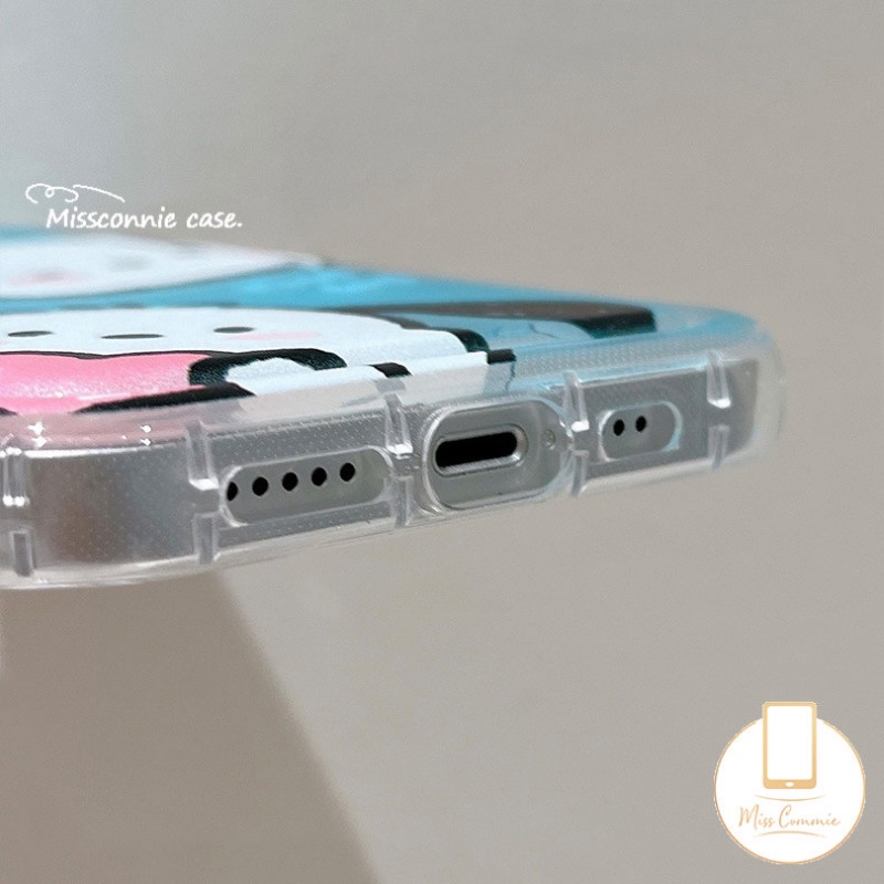 IPHONE Kartun Imut Melody Pochacco Casing Ponsel Kompatibel Untuk Iphone6 6S 7 8 Plus 11 14 13 12 11 Pro MAX 7Plus XR X XS MAX Transparan Shockproof Airbag Lembut Penutup Belakang