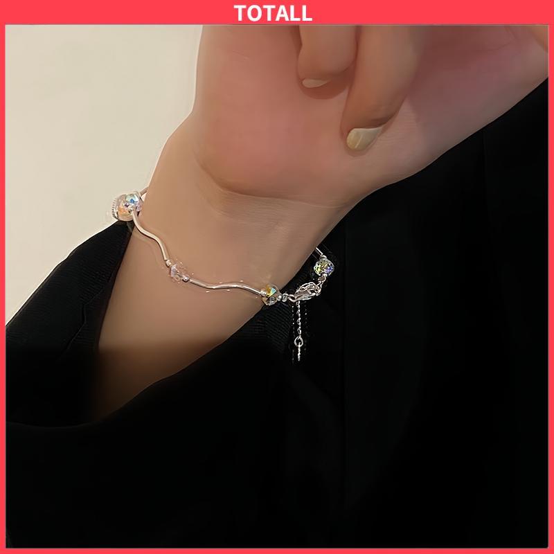 COD Gelang Mutiara Opal Bentuk Ekor Ikan Warna Silver Untuk Hadiah-Totall