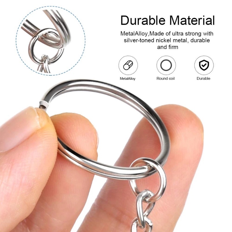 10pcs/set Cincin Lompat Terbuka Pin Mata Gantungan Kunci/Membuat Perhiasan Aksesoris Kit/DIY Epoxy Resin Gantungan Kunci Key Ring Liontin