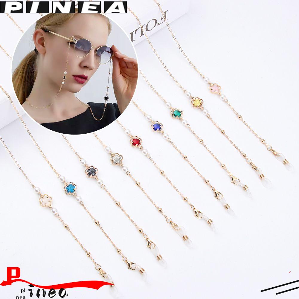 Nanas Rantai Kacamata Wanita Pria Anti Slip Adjustable Kristal Sunglasses Lanyards