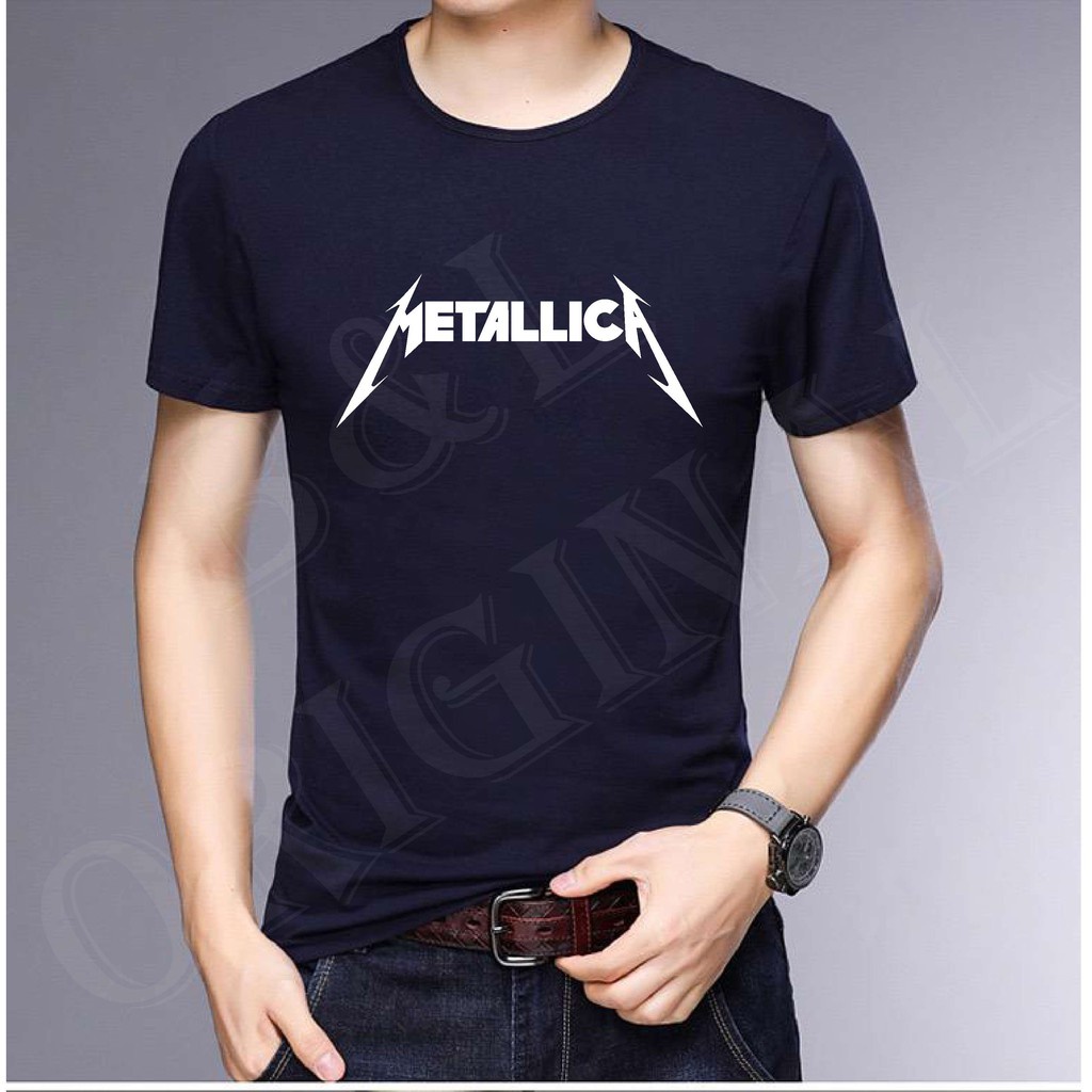 Bisa Bayar Di tempat/ BS//TERLARIS//BAJU KAOS METALICA TANGAN PENDEK PRIA DAN WANITA//GOOD QUALITY