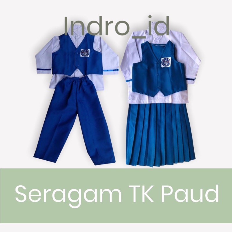 SERAGAM TK NASIONAL PANJANG BIRU PUTIH
