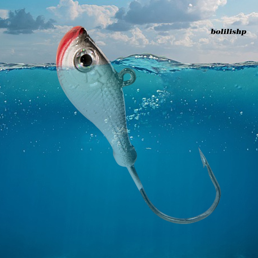 Bo-28g/60mm Kepala Ikan Kait Tajam 3D Fisheyes Anti-impact Rust-proof High Penetration Soft Bait Hook Outdoor Fishing Tackle