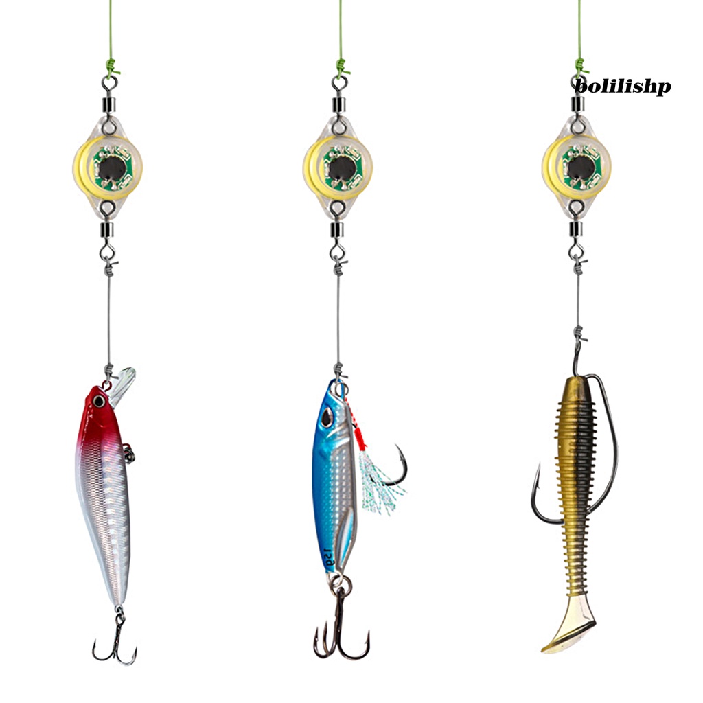 Bo-memancing Lure Cahaya Tahan Air Ultra-Bright Daya Tahan Tinggi Ukuran Kompak Induksi Otomatis Akrilik Mini Memancing Lure Trap Lampu LED Memancing Aksesori