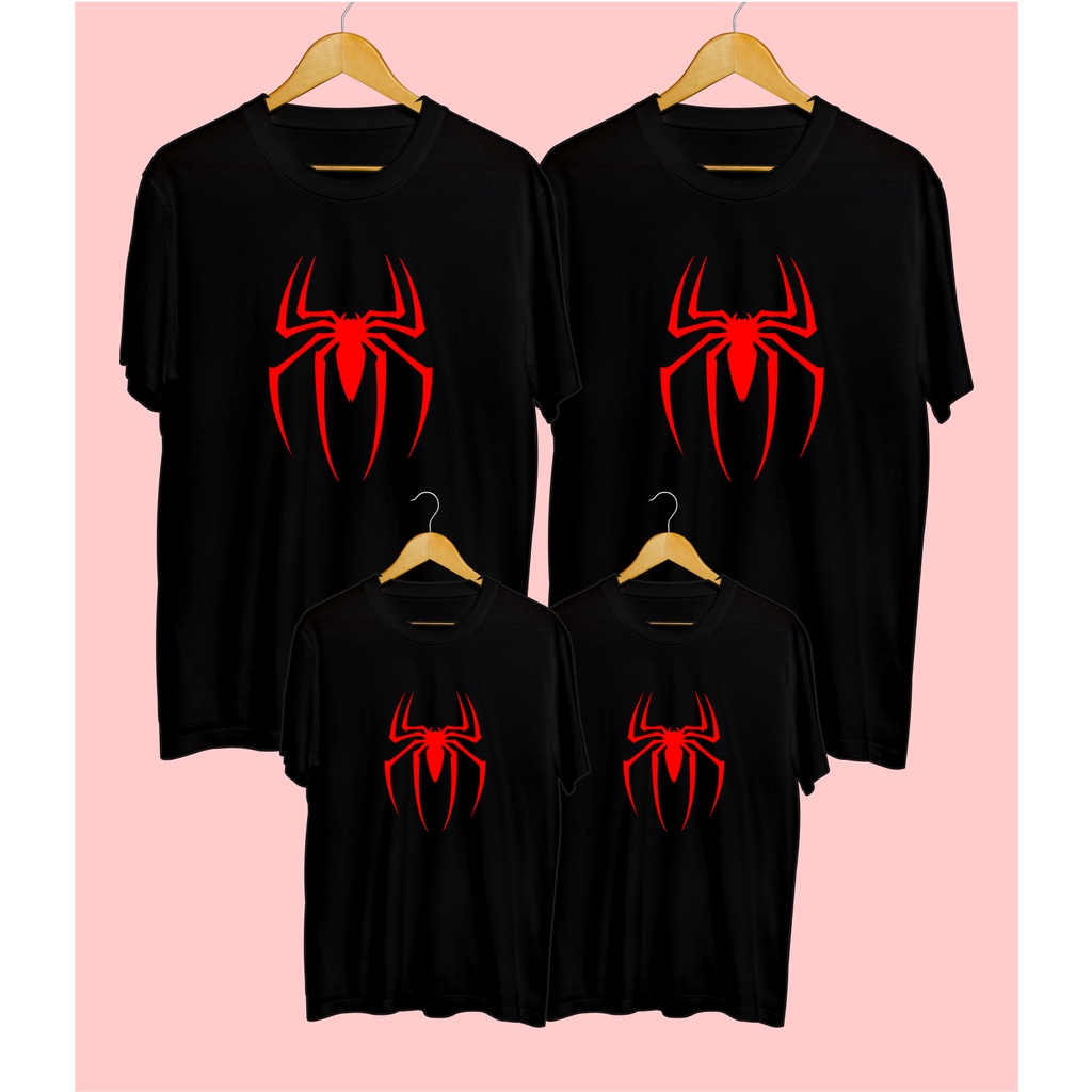 KAOS COUPLE KELUARGA FAMILY LOGO SPIDERMAN
