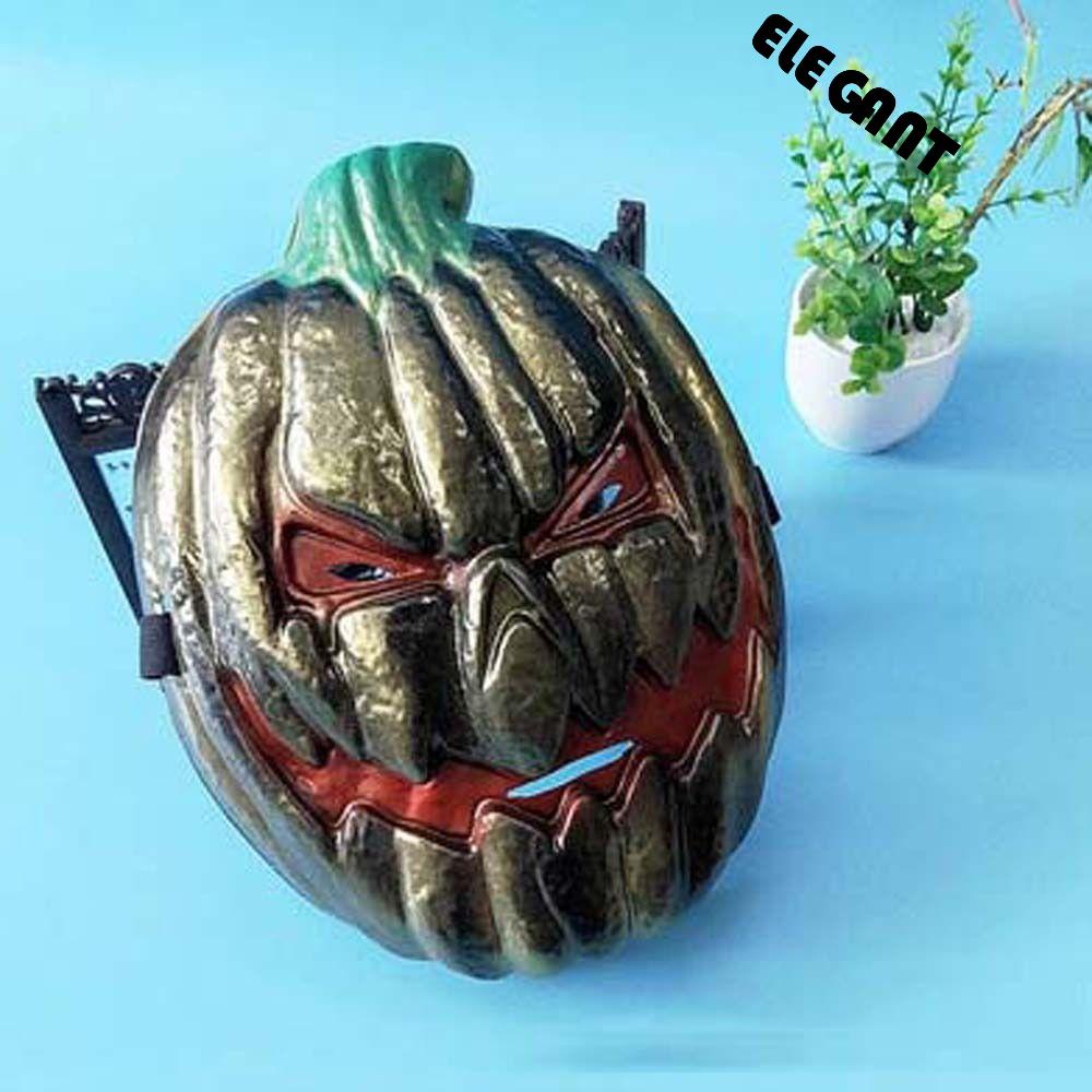 [Elegan] Labu Kepala Topeng Pumpkin Unisex Pesta Properti Masquerade Festival Kostum Prop Topeng Wajah Penuh Topeng Halloween