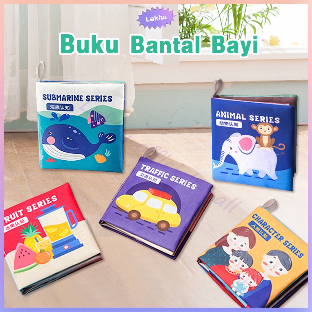 JCHO Buku Bantal Bayi Soft Book Edukasi Bayi Anak Buku Kain Pillow Book Bahasa Inggris