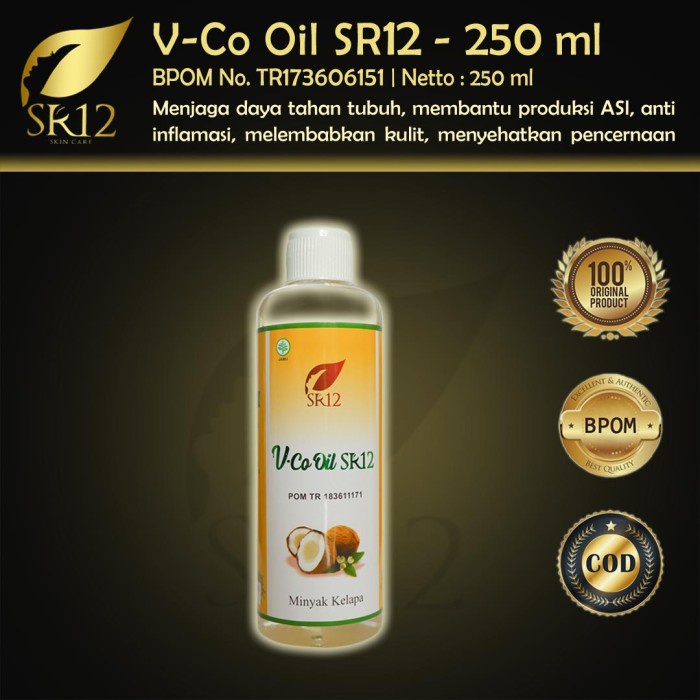 Virgin Coconut Oil VICO Minyak Kelapa SR12 250ml / VCO SR 12 250 ml