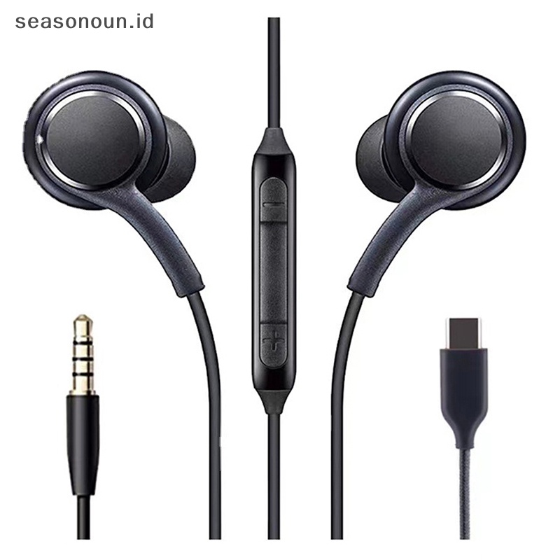 Seasonoun Earphone Samsung AKG Tipe C Wired In-Ear Headphones Galaxy Note10 /20.