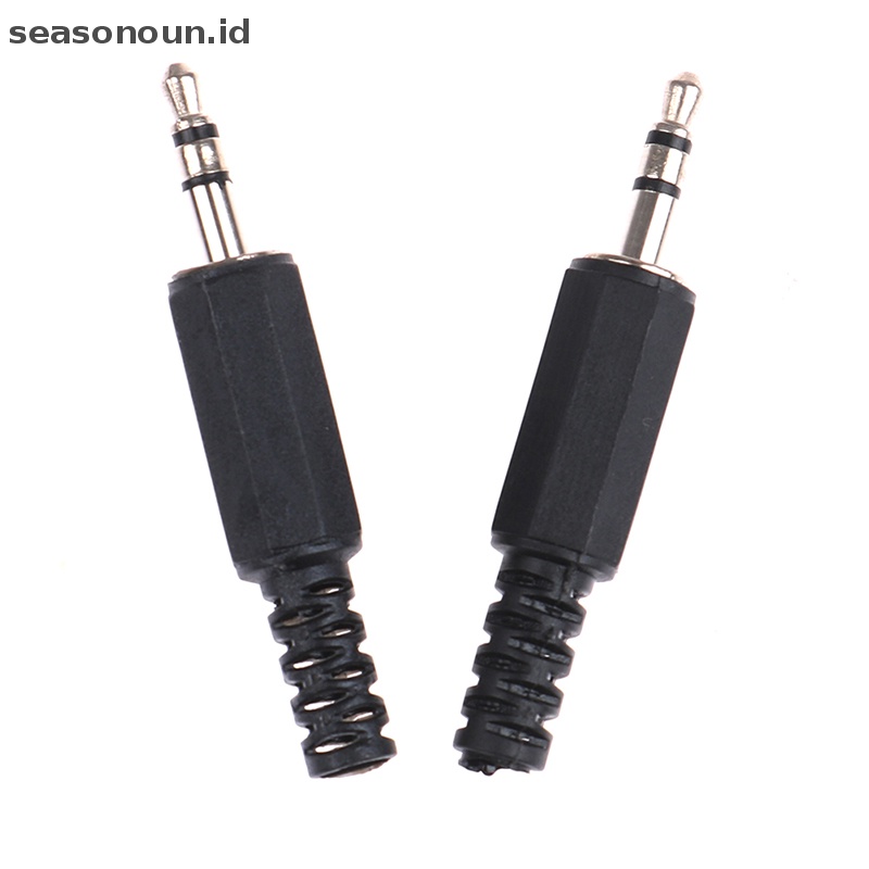 Seasonoun 3.5mm 3pole Audio Jack Plug Headphone Male Konektor Mono Stereo Diy Solder.