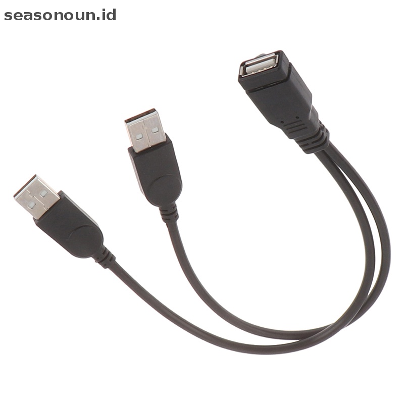 Seasonoun usb 2.0 female to usb 2kabel male usb double splitter power extension cable.